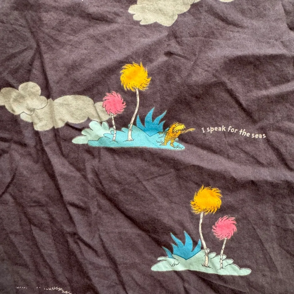 Billabong Dr Seuss The Lorax Shirt Boys XL Charcoal Grey Button Down shirt